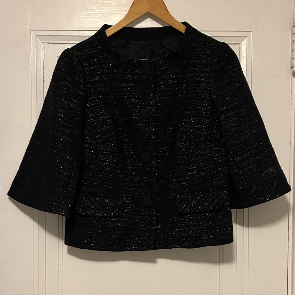 Trina Turk Midnight Black Cropped Blazer